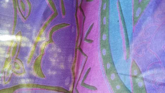 Maxi Skirt -  Purple/Green/Brown - Elastic Waist - 8 Tiers - Indian - Banjara - Tribal - Festival - Silk - One Size