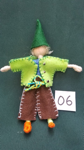 Elf Doll & Accessories - 15 Piece Set - Blonde Hair - Removable Clothes - Fairy Garden - Dollhouse - 6 Tall - Handmade