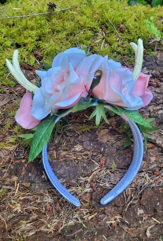 Flower Hairbands with Faux Antlers